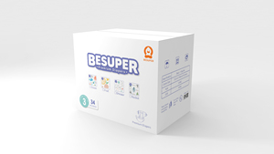 Couches-culottes pour bébé Besuper T Premium avec feuille arrière respirante et protection anti-fuites 3D pour 27-35 livres - Product Image 4