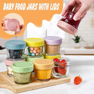Contenitori in Vetro per Alimenti per Bambini da 120ml, Barattoli da 4 oz con Coperchi in Plastica, Lavabili in Lavastoviglie e Adatti al Congelatore, per Insalata, Caramelle, Snack, Gelatine - Product Image 6
