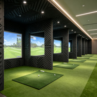 Panneau de mousse acoustique haute densité 600 mm carré, idéal pour les murs de simulateur de golf, les panneaux latéraux et les murs arrière, options multicolores
