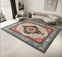 Tapis de salon imprimés en 3D en tissu polyester style persan, vente en gros d'usine, personnalisables, pour la décoration intérieure