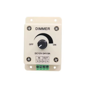 8A Single Color Knob Dimmer <b>12V</b> 24V LED Rotary Wall LED Dimmer <b>Switch</b> Popular in Led Controller Dimmers - Product Image 5