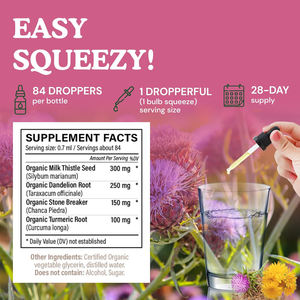 Productos más vendidos OEM, suplemento natural de limpieza del hígado, gotas líquidas de cardo mariano para adultos - Product Image 2