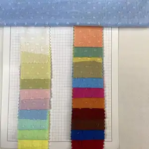 นุ่มที่มีน้ำหนักเบาที่เป็นของแข็งผ้าฝ้าย100% เสื้อเชิ้ตผ้าฝ้าย Voile ผ้ามัสลินสำหรับเสื้อผ้าสตรี - Product Image 1