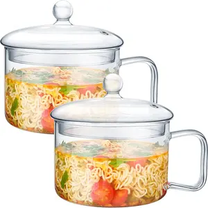 Glass Stockpot Transparent Binaural Soup Pot Noddle Bowl