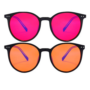 Gafas de <span class=keywords><strong>Computadora</strong></span> con Marco Redondo TR90 <span class=keywords><strong>para</strong></span> <span class=keywords><strong>Hombre</strong></span> y Mujer, Moda 2025, Gafas con 99% de Protección Anti-Luz Azul y <span class=keywords><strong>Lentes</strong></span> con Tinte Rojo - Product Image 2