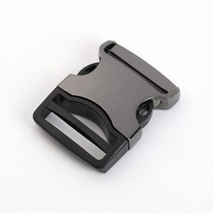 Side Release Buckle Zinc Alloy Black And Silver Gunmetal For Bags Durable Adjustable <b>Webbing</b> Backpack Buckles - Product Image 2