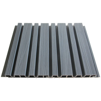 Largeur du grand panneau mural co-extrudé et décoration murale à rainure extérieure étroite 245mm
