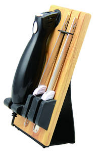 سكين كهربائية محمولة مع الخبز ونحت شفرات خشبية حامل سكين كهربائية - Product Image 6