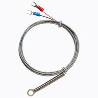 Capteur de température à montage en surface pour rondelle à ressort de type K/E/J à thermocouple avec fil de détection de température en option M6/M5