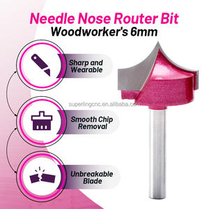 Fraise <span class=keywords><strong>à</strong></span> queue pointue personnalisée Tideway pour CNC, fraise de fraisage CNC de 6 mm pour machine <span class=keywords><strong>à</strong></span> bois - Product Image 3