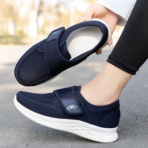 Chaussures <span class=keywords><strong>pour</strong></span> femmes personnalisées style décontracté marche sans lacet chaussures médicales <span class=keywords><strong>pour</strong></span> diabétiques arthrite gonflement œdème fasciite plantaire - Product Image 1