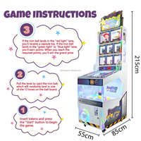 Machine de jeu de flipper PopToy avec armoire blanche, éclairage LED RGB et distributeur de capsules de prix pour arcade