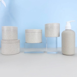 Envases de Plástico Biodegradable de Paja de Trigo para Hotel y Hogar, Botella y Tarro con Bomba para Champú y Cosméticos, 200ml 250ml, OEM - Product Image 5