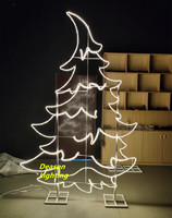 Wasserdichte IP65 2D Weihnachtsbaum-Motiv LED-Lichterkette Weihnachts-Feiertagsbeleuchtung Dekorative Landschaftsbeleuchtung