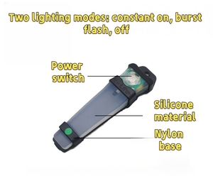 Wargame V-Lite Mũ bảo hiểm ánh sáng với Velcro yếu tố chiến thuật dẫn đèn cho Airsoft/CS Lĩnh Vực, sự sống còn tín hiệu & đêm sử dụng không thấm nước - Product Image 3