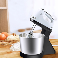 Batteur à œufs électrique automatique à 7 vitesses en acier inoxydable, fouet mélangeur alimentaire portable, capacité de 1,7 L pour la cuisine domestique et les outils de pâtisserie