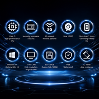 Tablette robuste industrielle CENAVA 8 pouces IP68 étanche 5G, écran IPS 1920*1200, RAM 16 Go + ROM 256 Go, positionnement RTK personnalisé, Windows.
