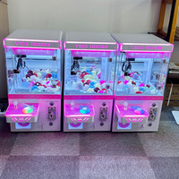 Mini Grúa de Juguete, Máquina de Agarrar Premios con Monedas, Equipo de Plástico para Centros Comerciales, Salas de Juegos y Arcades