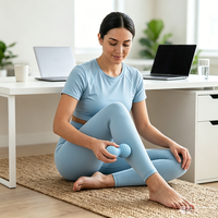 2-en-1 : Balle de massage vibrante puissante pour fascia plantaire et points d'acupression, soulagement de la fasciite plantaire et de la sciatique, rechargeable USB