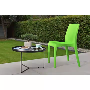 Eco-friendly Modern Furniture Pantone Green Stack <b>Chair</b> for Indoor/Outdoor Living Room Accent Seating Plastic Material OEM - Product Image 2