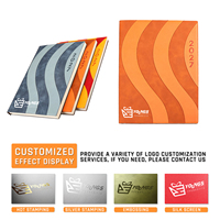 Carnet de notes annuel OEM 2027 à motif ondulé coloré avec logo personnalisé pour cadeaux d'affaires et cadeaux personnels