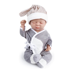 Muñecas Bebé <span class=keywords><strong>Reborn</strong></span> Realistas de 14 Pulgadas con <span class=keywords><strong>Ojos</strong></span> <span class=keywords><strong>Cerrados</strong></span> y Cuerpo Completo de Silicona - Product Image 1