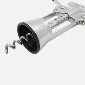 Ouvre-bouteille en acier inoxydable, tire-bouchon rond en alliage de zinc, design classique de style européen, ouvre-bouteille pour usage domestique - Product Image 4