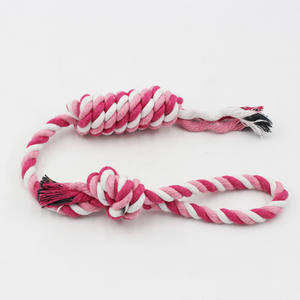 Cuerda de algodón trenzado de doble nudo de color, estilo deportivo, accesorios para mascotas, limpieza de dientes resistente a mordeduras, juguetes para masticar perros - Product Image 5