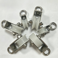 Kit de roulettes de portail à double roulement robuste avec support à rainure en V en acier galvanisé certifié CE pour extérieur, OEM disponible, emballé