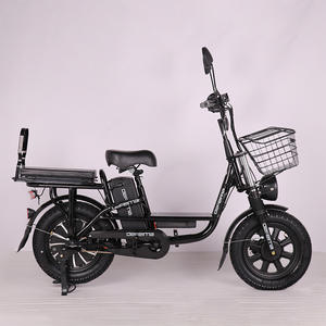 Vélo électrique de ville électronique avec porte-bagages arrière 16 "3.0 Fat Tire 500W Moteur de moyeu arrière Batterie au lithium avec porte-bagages arrière - Product Image 2