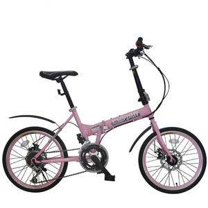 Vélo de poche flamant rose de 20 pouces, bicyclette <span class=keywords><strong>pliable</strong></span> en acier de bonne qualité, style thaïlandais, - Product Image 1