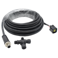 IP68 Yamaha Moteur Interface Marine NMEA 2000 Power-tap T-splitter Câble De Soudage Fil Mâle Prise Étanche M12 Connecteur 5 Broches