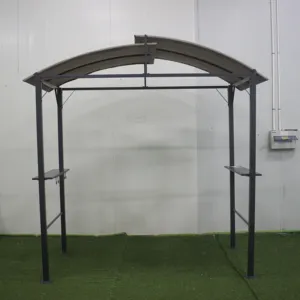 Tenda Gazebo teras bingkai logam baja penuh, untuk kanopi BBQ & Pergola