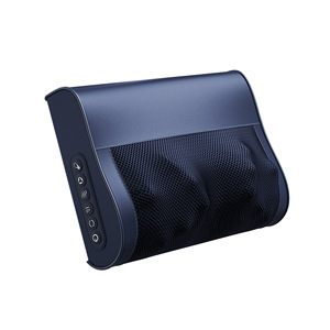 Neck Shoulder Massage Pillow With Heating And Kneading Function For Cervical Spine Back Relief Rectangular Trapezoid PU Leather - Product Image 1