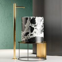 Bac à lavabo colonne en marbre naturel Stonekocc, design moderne, pour hôtels et salles de bain