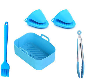 Doublure en silicone réutilisable pour friteuse à air facile à nettoyer Doublures en silicone pour four avec accessoires pour <span class=keywords><strong>Ninja</strong></span> Foodi Dual DZ201 - Product Image 4