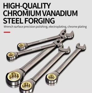 Juego de llaves de carraca de doble uso de 12 piezas-Kit de herramientas mecánicas profesionales con alto par y funciones de llave ajustable - Product Image 5