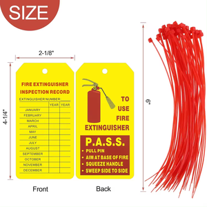 ป้ายบันทึกการเติมสารดับเพลิงและการตรวจสอบ ป้ายตรวจสอบความปลอดภัย - Product Image 2