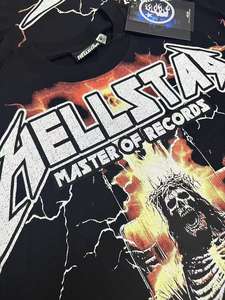 240 Trono De Calavera Maglietta di <span class=keywords><strong>Moda</strong></span> a Doppia Faccia con Fiamme e Fulmini - Product Image 5