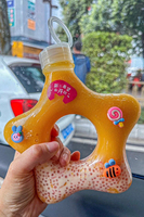 Botol minuman plastik kustom PETG 500ml harga produsen wadah kopi liburan khusus dengan kapasitas tinggi