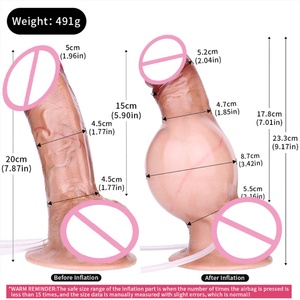Dildo Inflable de Silicona FAAK con Eyaculación Realista, Pene con Succión, Dilatador Anal, Juguetes Sexuales para Mujeres, Masturbador - Product Image 2