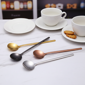 ช้อนเสิร์ฟสแตนเลสดีไซน์เกาหลีรักษ์โลก พร้อมเคลือบสีเงิน สีทอง สีโรสโกลด์ สำหรับไอศกรีม กาแฟ ชา - Product Image 5