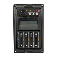 NAOMI ET-4 Tuner Digital Equalizer, Preamp Gitar Elektrik Akustik dengan Tuner LCD