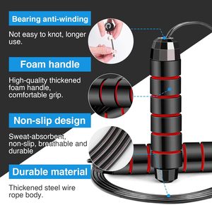 <span class=keywords><strong>Corde</strong></span> à <span class=keywords><strong>sauter</strong></span> en fil d'acier enduit <span class=keywords><strong>de</strong></span> PP+PVC, résistante à l'usure, robuste, inodore, haute résistance, pour la <span class=keywords><strong>perte</strong></span> <span class=keywords><strong>de</strong></span> poids, l'exercice quotidien, abordable - Product Image 5