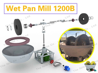 Ventas calientes Precio bajo Juego completo Wet Pan Edge Runner Mill Dos ruedas Wet Pan Mill Gold Chilene Mill