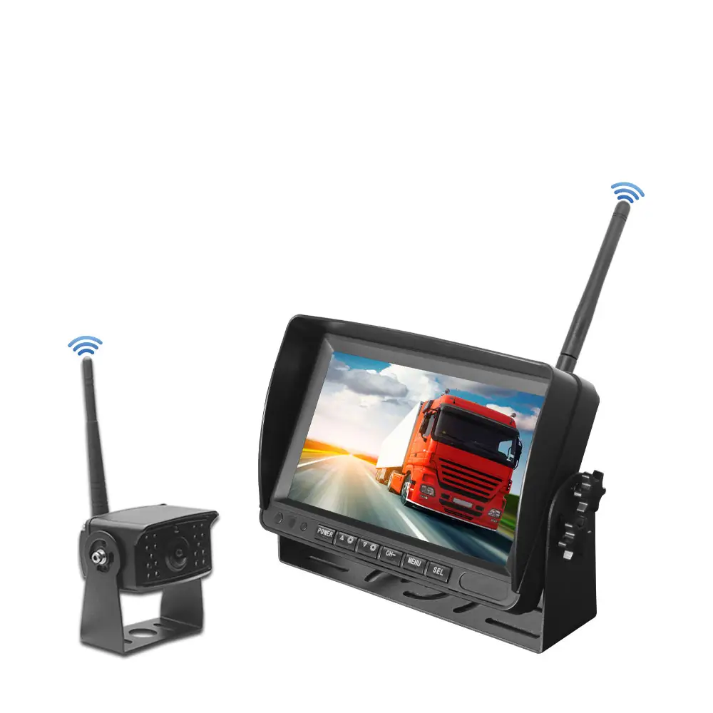 2.4Ghz Wireless Camara System Forklift Reach Truck AHD 1080P 7 Inch Tractor Car Monitor Wireless Backup Camera with monitor