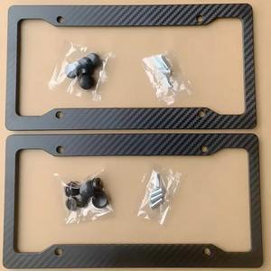 Cadres de plaque d'immatriculation populaires à motif fibre de carbone pour accessoires automobiles modifiés transfrontaliers - Product Image 6