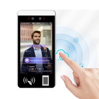 Sistem Absensi Biometrik Layar Sentuh 8-Inci Pengenalan Wajah Kontrol Akses Sidik Jari Android 11 NFC WiFi Penglihatan Malam