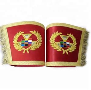 Boutons de manchette brodées bleues faites à la main, accessoire de grande qualité personnalisé, offre spéciale - Product Image 6