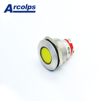 Luz indicadora metálica LED de 6mm, 8mm, 10mm, 12mm, 16mm, 19mm, 22mm, lámpara de señal impermeable de cabeza plana de acero inoxidable, luz piloto de alimentación
